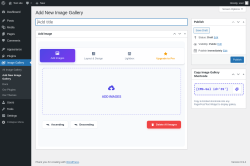 Page screenshot: Image Gallery &rarr; Add New Image Gallery
