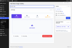 Page screenshot: Image Gallery &rarr; Add New Image Gallery