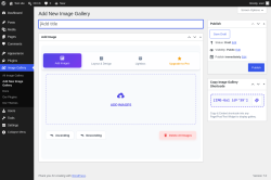 Page screenshot: Image Gallery &rarr; Add New Image Gallery