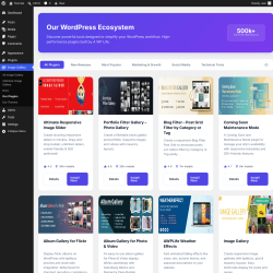 Page screenshot: Image Gallery &rarr; Our Plugins