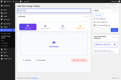 Page screenshot: Image Gallery &rarr; Add New Image Gallery