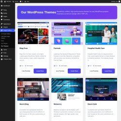 Page screenshot: Image Gallery &rarr; Our Themes