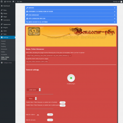 Page screenshot: Settings → News-Ticker-Benaceur