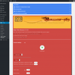Page screenshot: Settings  → News-Ticker-Benaceur