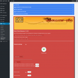 Page screenshot: Settings → News-Ticker-Benaceur