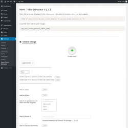 Page screenshot: news-ticker-benaceur ‹ Test site — WordPress