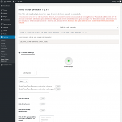 Page screenshot: Settings → News-Ticker-Benaceur
