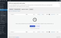 Page screenshot: Noptin → Email Campaigns → Sequences / Courses
