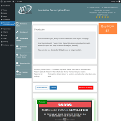 Page screenshot: Newsletter Subscription Form