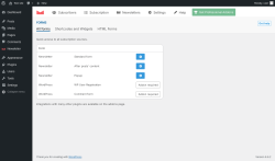 Page screenshot: Newsletter &rarr; Forms