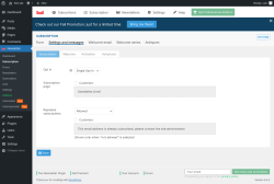 Page screenshot: Newsletter &rarr; Subscription