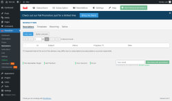 Page screenshot: Newsletter &rarr; Newsletters