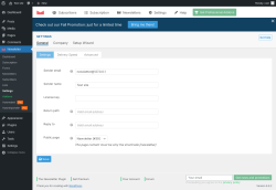 Page screenshot: Newsletter &rarr; Settings