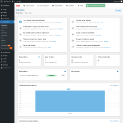 Page screenshot: Newsletter