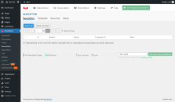 Page screenshot: Newsletter &rarr; Newsletters
