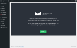 Page screenshot: Welcome &lsaquo; Test site &mdash; WordPress