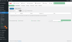 Page screenshot: Newsletter → Newsletters