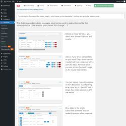 Page screenshot: Newsletter &rarr; Autoresponder Pro