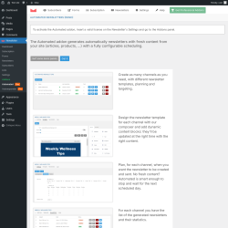 Page screenshot: Newsletter &rarr; Automated Pro