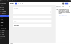 Page screenshot: Widgets &lsaquo; Test site &mdash; WordPress