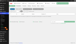 Page screenshot: Newsletter &rarr; Newsletters