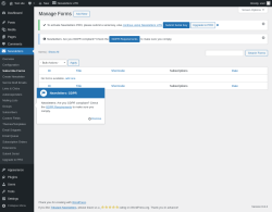 Page screenshot: Newsletters → Subscribe Forms