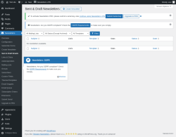 Page screenshot: Newsletters → Sent & Draft Emails