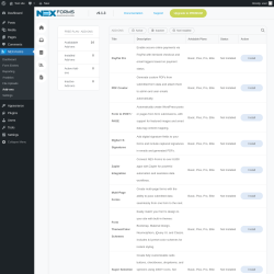 Page screenshot: NEX-Forms → Add-ons