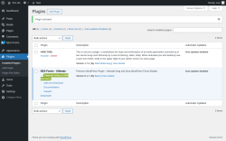 Page screenshot: Plugins ‹ Test site — WordPress