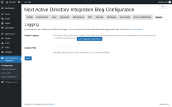 Page screenshot: Active Directory Integration → 
					Logging
				