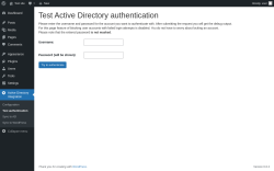 Page screenshot: Active Directory Integration → Test authentication