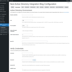 Page screenshot: Active Directory Integration → 
					Environment
				