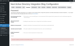 Page screenshot: Active Directory Integration → 
					Password
				