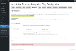 Page screenshot: Active Directory Integration → 
					Permissions
				
