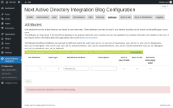 Page screenshot: Active Directory Integration → 
					Attributes
				