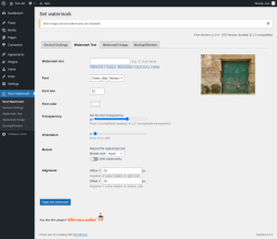 Page screenshot: Next Watermark &rarr; Watermark Text