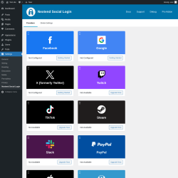 Page screenshot: Settings &rarr; Nextend Social Login
