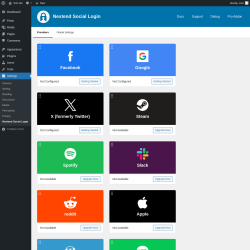 Page screenshot: Settings → Nextend Social Login