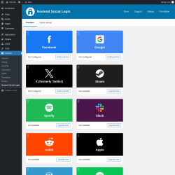 Page screenshot: Settings &rarr; Nextend Social Login