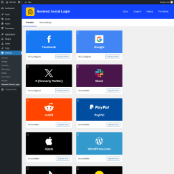 Page screenshot: Settings → Nextend Social Login