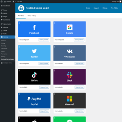 Page screenshot: Settings &rarr; Nextend Social Login