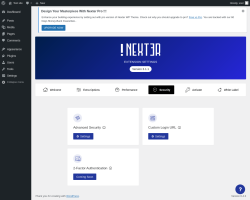 Page screenshot: Appearance &rarr; Nexter Settings &rarr; Security