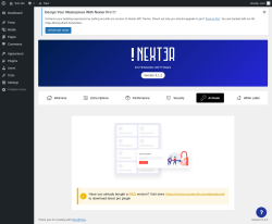 Page screenshot: Appearance &rarr; Nexter Settings &rarr; Activate