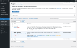 Page screenshot: Plugins &lsaquo; Test site &mdash; WordPress