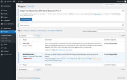 Page screenshot: Plugins &lsaquo; Test site &mdash; WordPress