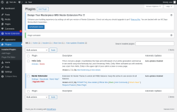 Page screenshot: Plugins &lsaquo; Test site &mdash; WordPress