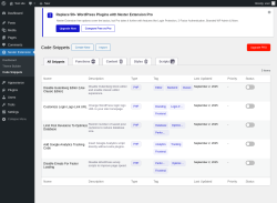 Page screenshot: Nexter Extension &rarr; Code Snippets