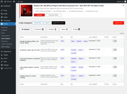 Page screenshot: Nexter &rarr; Code Snippets