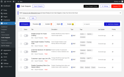 Page screenshot: Nexter &rarr; Code Snippets