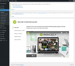 Page screenshot: NextGEN Gallery &rarr; Overview